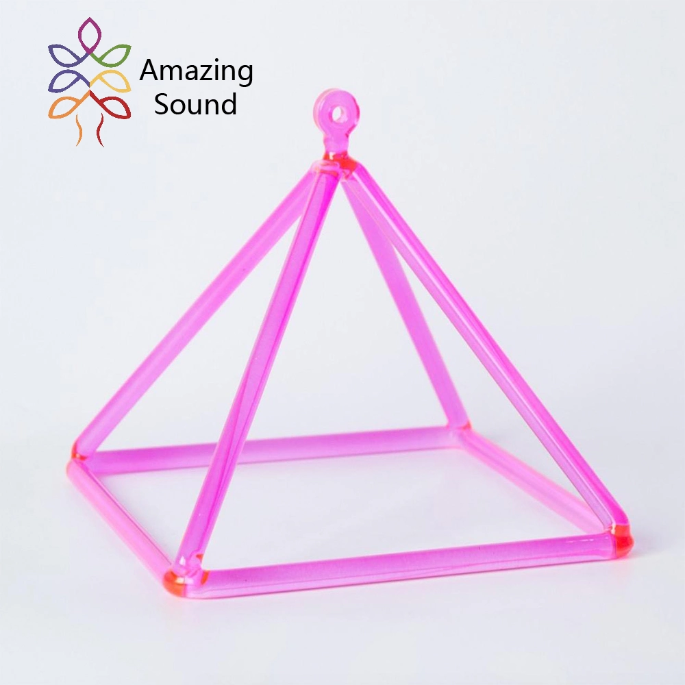 Amazing Sound Wholesales Alchemy Chakra Triangle Colorful Crystal Singing Pyramid for Sound Healing