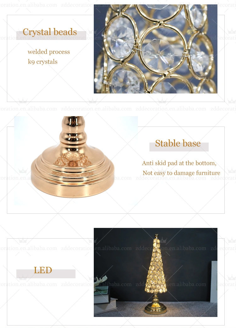 Wholesale Crystal Decoration Party LED Light Christmas Tree Gifts for Festival Party Decor