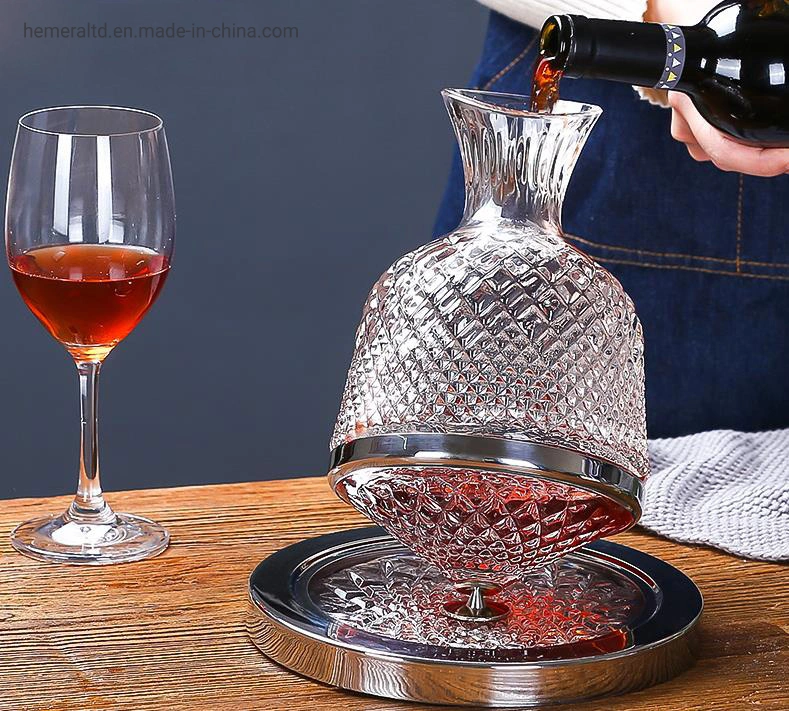 Clear Crystal Glass Wine Whiskey Decanter Set with Gift Box