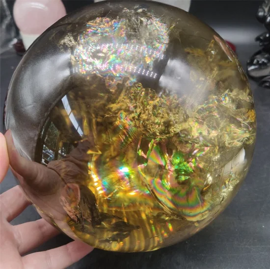Natural Citrine Quartz Crystal Ball Crystal Craft Healing Sphere