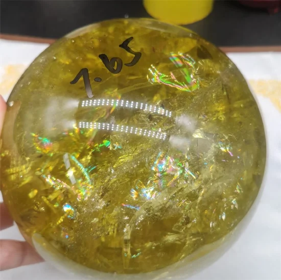 170mm Natural Citrine Quartz Crystal Healing Ball Sphere