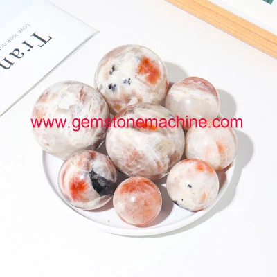 High Quality Natural Golden Sunstone Sphere Crystal Ball Carvings