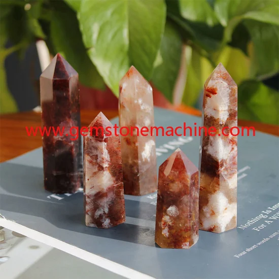 Beautiful Multi-Inclusions Quartz Single Point Wands Crystal Columns Tower