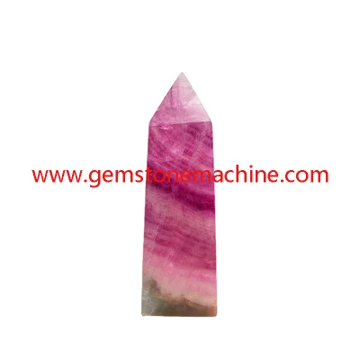 Beautiful Natural Pink Purple Fluorite Single Point Wands Crystal Columns Tower