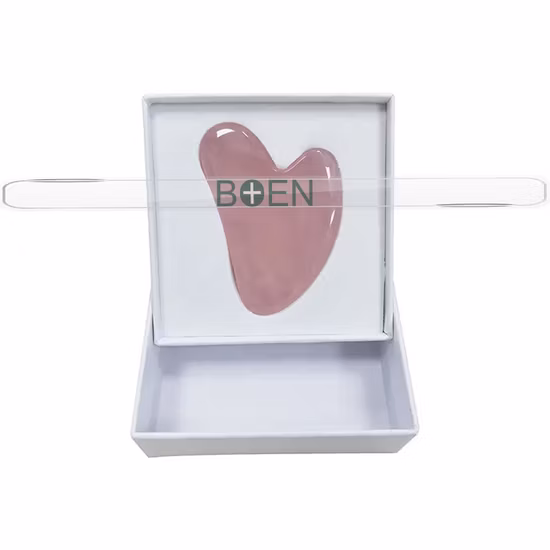 Heart Shaped Gua Sha Guasha Board Rose Quartz Pink Jade Stone Scraping Massage Tool Gua Sha Board