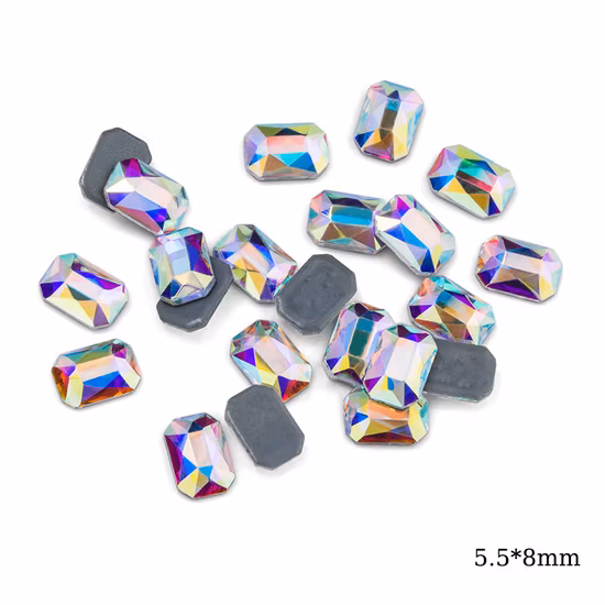 Rectangle Fancy Special-Shaped Nail Art Hotfix Rhinestones Glass Crystal Rhinestone