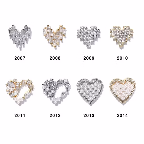 2021 New Nail Art Love Diamond Jewelry Net Red Hot Japanese Super Flash Heart-Shaped Zircon Nail Decorative Diamond Accessories