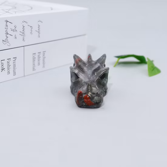 Semi Precious Stone Carving, Fashion Carving Skull Buddha, Figure, Statue<Esb01515>