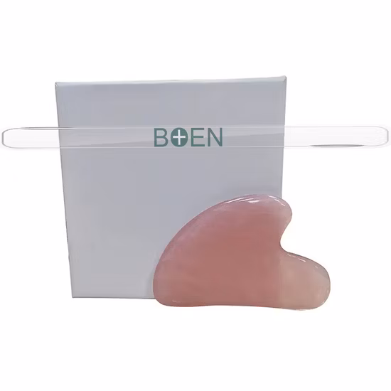 Heart Shaped Gua Sha Guasha Board Rose Quartz Pink Jade Stone Scraping Massage Tool Gua Sha Board