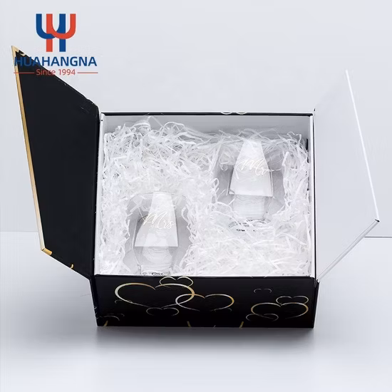 10oz Whiskey Glasses Set of 2 Old Fashioned Diamond Lead Free Crystal Glass Whiskey Set Gift Box for Birthday Anniversary Gift