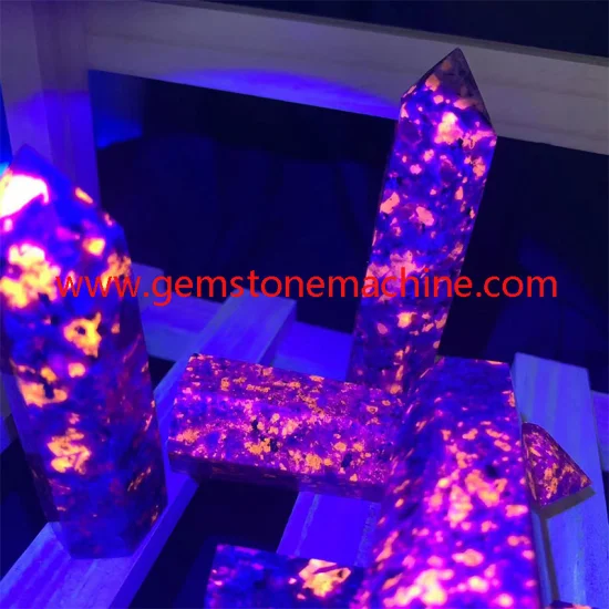 Beautiful High Quality Yooperlite Single Point Wands Flame Stone Crystal Columns Tower